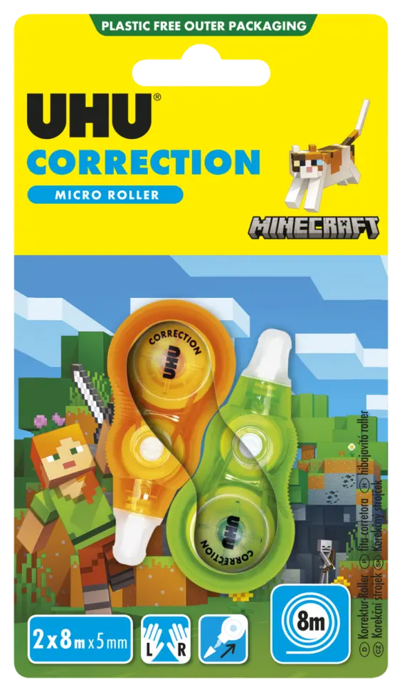 7003398-Article-pack-shot-front-straight-en-986-UHU-2x8mx5mm-CSDEHUPTSK-UHUCorrectionMICRORoller-Orange-Grun
