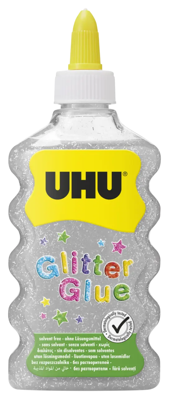7002072-Article-pack-shot-front-straight-en-581-UHU-177ML-AR-BG-DE-EL-EN-ES-FI-FR-IT-NO-PL-PT-RO-RU-SV-UHUGLITTERGLUESILVER