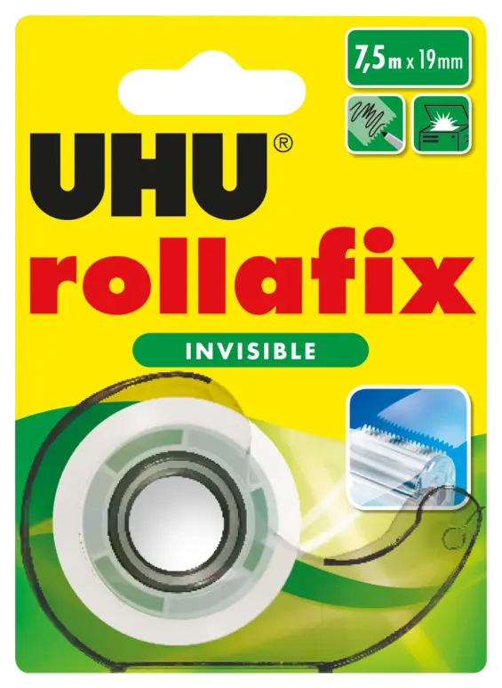 36960-Article-pack-shot-front-straight-en-910-UHU-ROLLAFIX-INVISIBLE-7-5m-Small-Dispenser-Blister