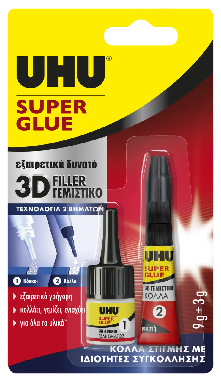 UHU 45570 Super Colla Istantanea 3g: Adesivo Universale Con Ugello Di Precisione Per Riparazioni Veloce