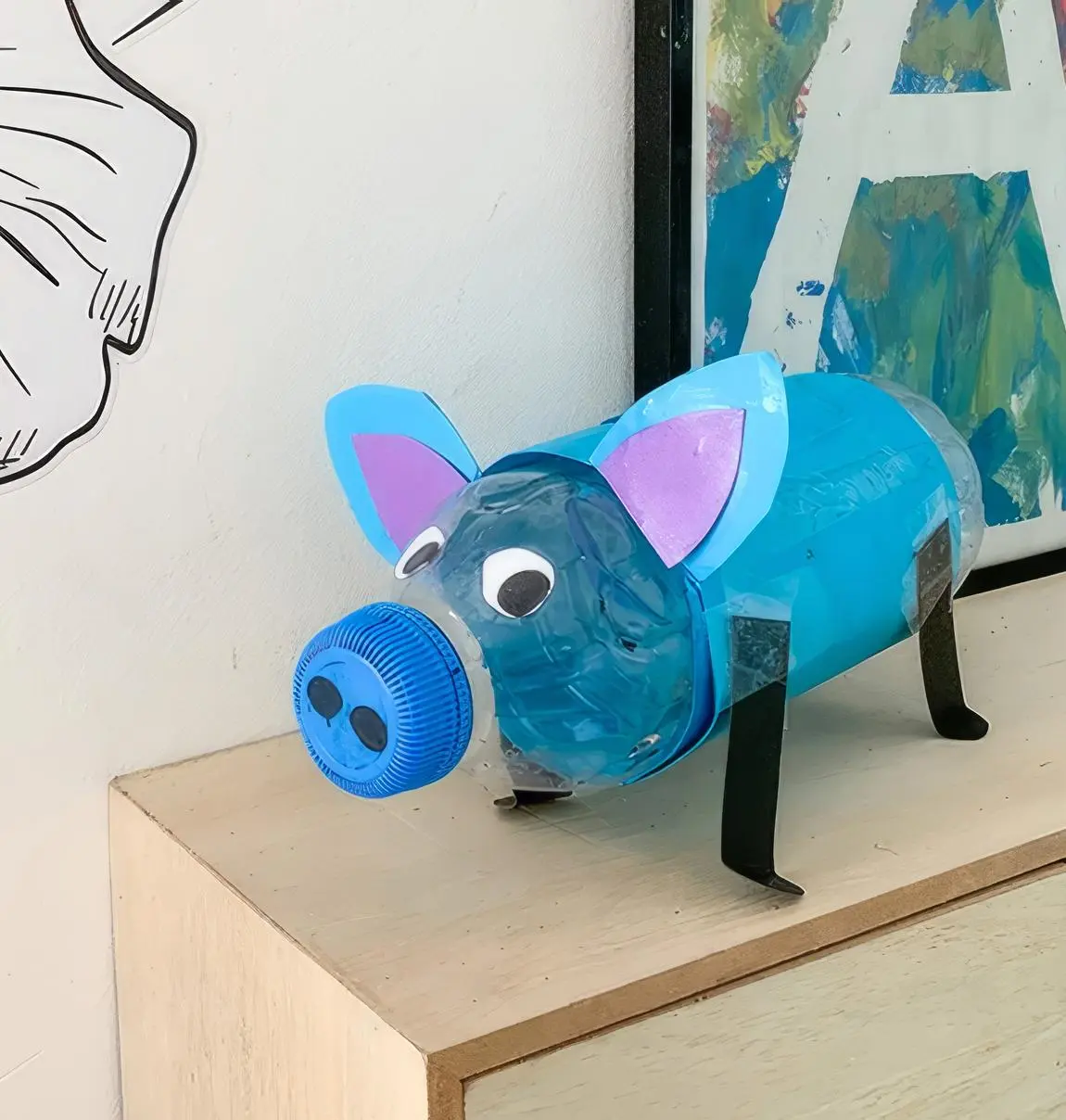 Tirelire Cochon Céramique Avec Marteau – Cassez Pour Dépenser Vos Économies ! (14 X 12 Cm)