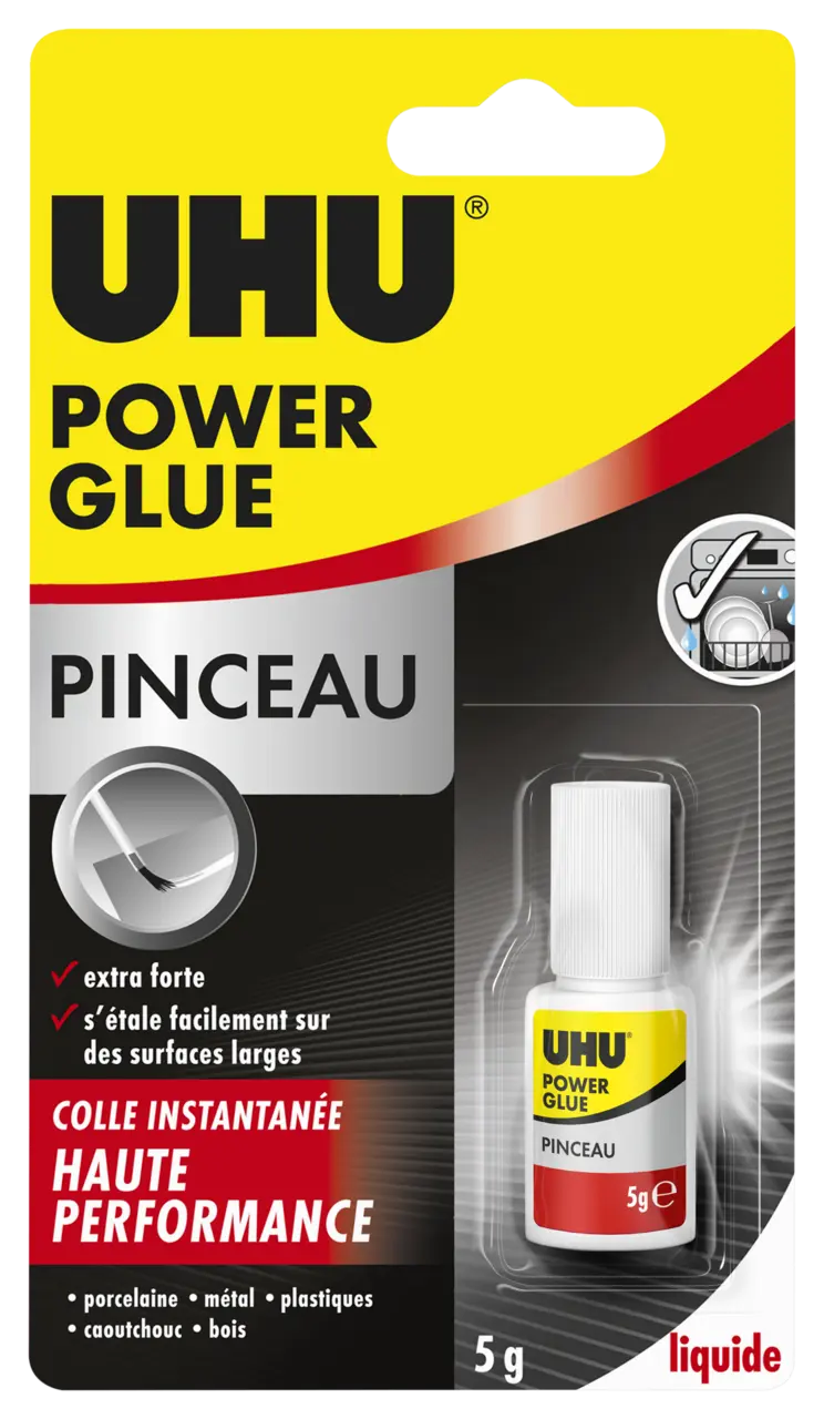 UHU 45415 – Colle instantanée Flash rapide Minis 3 x 1 g 3 x 1 g flüssig + Gel