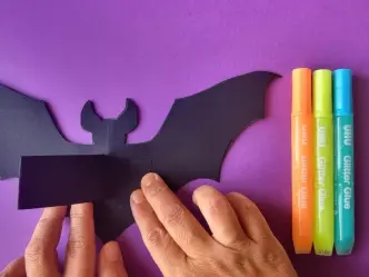 12 adesivi forma di pipistrello di Halloween, adesivi per